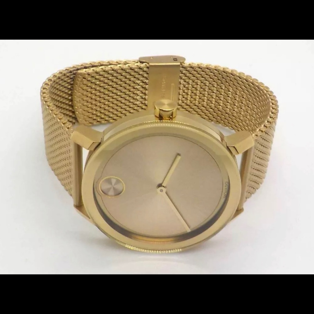 Gold men’s Movado BOLD watch